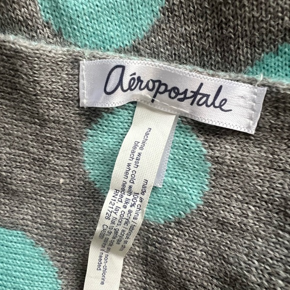 AÉROPOSTALE SCARF GREY AND MINT GREEN - Picture 5 of 5